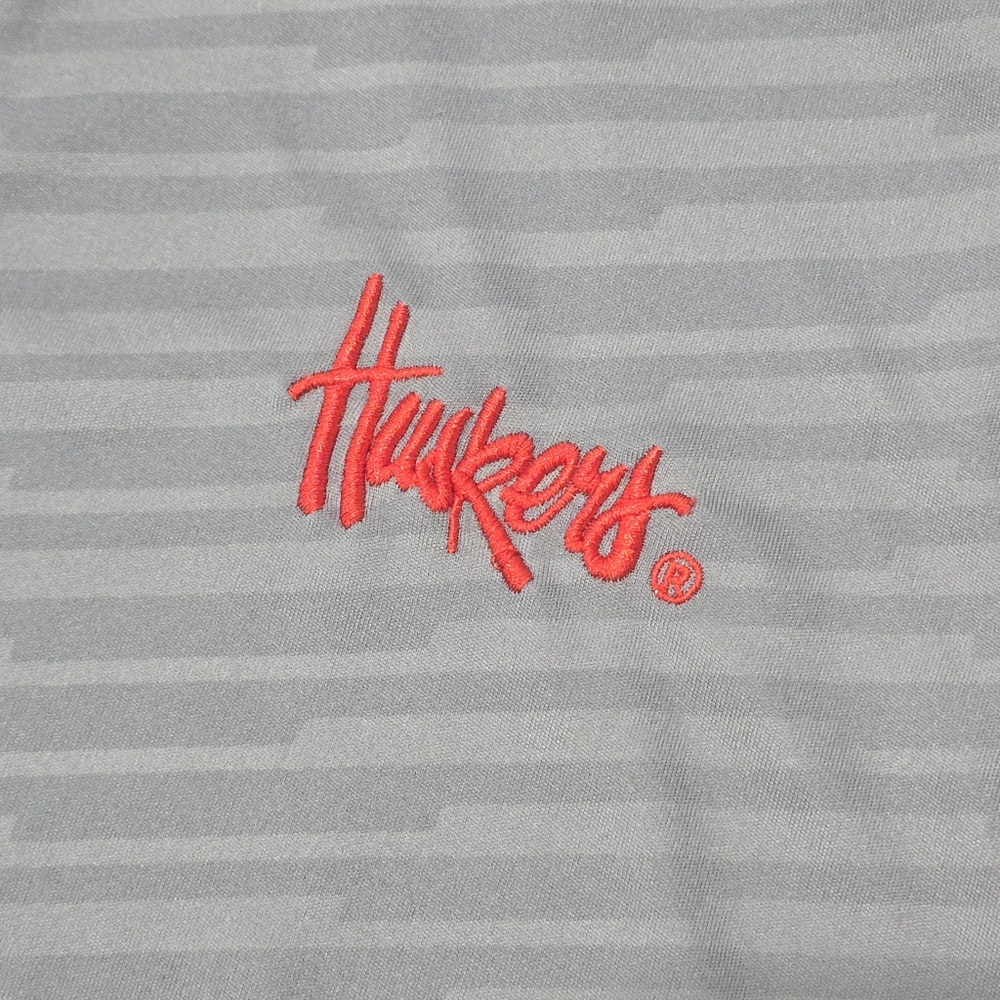 Nebraska Cornhuskers Teamā Collared Polo Red Gray Size XL - Picture 7 of 7